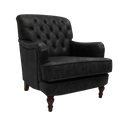 Handmade Vintage Leather Howie Button Back Armchair | British Made