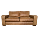 Urban Handmade Deep Seated Leather Sofa in Tan, handmade by Vintage Sofa Makers