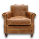 Burlington Handmade Vintage Leather Club Armchair in Tan, handmade by Vintage Sofa Makers