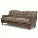 Howie Handmade Sofa in Harris Tweed and Distressed Vintage Leather