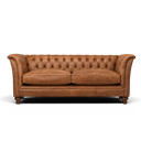 Earl Chesterfield Leather Sofa in Tan, handmade by Vintage Sofa Makers