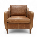 Handmade Dane Vintage Leather Mid Century Club Armchair in Tan, handmade by Vintage Sofa Makers