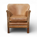 Handmade Eccentric Professor Leather Club Chair in Brown, handmade by Vintage Sofa Makers