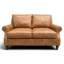 The Harriet Handmade Vintage Leather Sofa in Tan, handmade by Vintage Sofa Makers