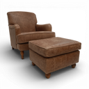 Howard Armchair – Distressed Vintage Leather, Handmade in Britain