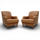 Howard Armchair – Distressed Vintage Leather, Handmade in Britain