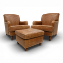 Howard Armchair – Distressed Vintage Leather, Handmade in Britain