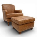 Howard Armchair – Distressed Vintage Leather, Handmade in Britain