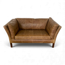 Groucho Handmade Deep Seated Leather Sofa in Tan, handmade by Vintage Sofa Makers