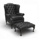 Berkley Vintage Leather Chesterfield Wingback Armchair | Handmade in Britain