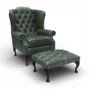 Berkley Vintage Leather Chesterfield Wingback Armchair | Handmade in Britain