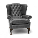 Berkley Vintage Leather Chesterfield Wingback Armchair | Handmade in Britain