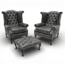 Queen Anne Handmade Leather Wingback Armchair | British Made