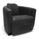 Jet Handmade Mid-Century Leather Armchair | British Made