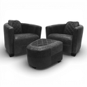 Jet Handmade Mid-Century Leather Armchair | British Made