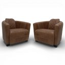 Jet Handmade Mid-Century Leather Armchair | British Made