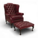 Berkley Vintage Leather Chesterfield Wingback Armchair | Handmade in Britain
