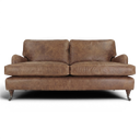Harris Handmade Vintage Leather Sofa in Tan, handmade by Vintage Sofa Makers