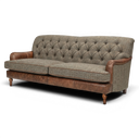 Howie Handmade Sofa in Harris Tweed and Distressed Vintage Leather