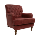 Handmade Vintage Leather Howie Button Back Armchair | British Made