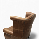 Queen Anne Handmade Leather Wingback Armchair | British Made