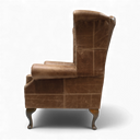 Queen Anne Handmade Leather Wingback Armchair | British Made