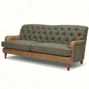 Howie Handmade Sofa in Harris Tweed and Distressed Vintage Leather