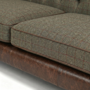 Howie Handmade Sofa in Harris Tweed and Distressed Vintage Leather
