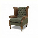 Queen Anne Handmade Harris Tweed Wingback Armchair | British Made