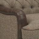 Howie Handmade Sofa in Harris Tweed and Distressed Vintage Leather