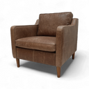 Dane Mid-Century Club Armchair – Distressed Vintage Leather, Handmade in Britain