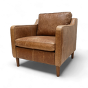 Dane Mid-Century Club Armchair – Distressed Vintage Leather, Handmade in Britain