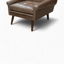 Danish Mid-Century Armchair – Distressed Vintage Leather, Handmade in Britain