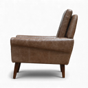 Danish Mid-Century Armchair – Distressed Vintage Leather, Handmade in Britain