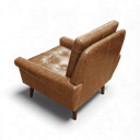 Danish Mid-Century Armchair – Distressed Vintage Leather, Handmade in Britain