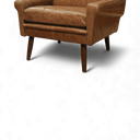 Danish Mid-Century Armchair – Distressed Vintage Leather, Handmade in Britain