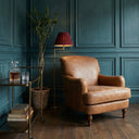 Howard Armchair – Distressed Vintage Leather, Handmade in Britain