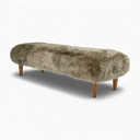 Handmade Sheepskin Bench Footstool – British Made