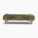 Handmade Sheepskin Bench Footstool – British Made