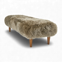 Handmade Sheepskin Bench Footstool – British Made