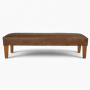 Handmade Vintage Leather Footstool Bench – British Made