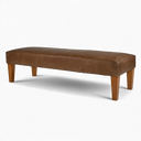 Handmade Vintage Leather Footstool Bench – British Made