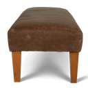 Handmade Vintage Leather Footstool Bench – British Made