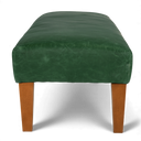 Handmade Vintage Leather Footstool Bench – British Made