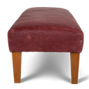 Handmade Vintage Leather Footstool Bench – British Made