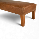 Handmade Vintage Leather Footstool Bench – British Made