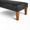 Handmade Vintage Leather Footstool Bench – British Made