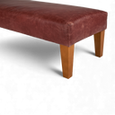 Handmade Vintage Leather Footstool Bench – British Made