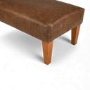 Handmade Vintage Leather Footstool Bench – British Made
