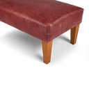 Handmade Vintage Leather Footstool Bench – British Made